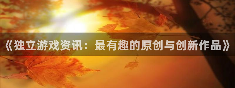杜邦娱乐注册开户：《独立游戏资讯：最有趣的原创与创新作品》